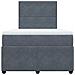 Giroletto a Molle con Materasso Grigio Scuro 120x190 cm Velluto - Foto miniatura 4
