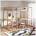 Letto Soppalco con Scrivania e Scala 160x200 cm Massello Pino - Foto miniatura 2
