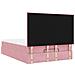 Struttura Letto Pouf con Materassi Rosa 140x200 cm in Velluto - Foto miniatura 9