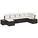 Set Divano da Giardino 7 pcs Nero 55 x 62 x 69 cm Poly Rattan - Foto miniatura 1