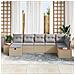 Set Divano da Giardino 7 pcs Beige 55 x 62 x 69 cm Poly Rattan - Foto miniatura 3