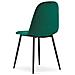 Sedia DAPI - Velluto verde scuro moderno x 4 - Foto miniatura 6