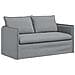 Divano 2 pcs Grigio chiaro 196 x 82 x 85 cm Tessuto - Foto miniatura 5