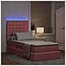Letto con contenitore e LED con led Rosa 100 x 200 cm Velluto - Foto miniatura 5