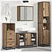 Set di mobili per il bagno con porta 3 pcs Rovere artigianale - Foto miniatura 2