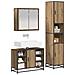 Set di mobili per il bagno con porta 3 pcs Rovere artigianale - Foto miniatura 3