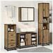 Set di mobili per il bagno con porta 3 pcs Rovere artigianale - Foto miniatura 4