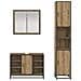 Set di mobili per il bagno con porta 3 pcs Rovere artigianale - Foto miniatura 8