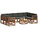 Set di divani da esterno 10 pcs Naturale e Antracite - Foto miniatura 3