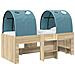Letto Alto per Bambini con Tunnel 3 pz Rovere Sonoma e Azzurro - Foto miniatura 1