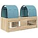 Letto Alto per Bambini con Tunnel 3 pz Rovere Sonoma e Azzurro - Foto miniatura 9
