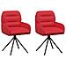 Sedie da pranzo girevoli 2 pcs Similpelle Rosso - Foto miniatura 1
