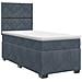 Letto box spring con materasso Grigio Scuro 90 x 200 cm Velluto - Foto miniatura 1