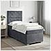 Letto box spring con materasso Grigio Scuro 90 x 200 cm Velluto - Foto miniatura 2