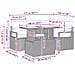 Set Divano da Giardino 5 pz Marrone Poly Rattan - Foto miniatura 8