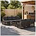 Set Divano da Giardino 8 pz Grigio e Grigio Scuro polyrattan - Foto miniatura 4