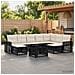 Set Divano da Giardino 10 pz Nero e Bianco Crema polyrattan - Foto miniatura 10