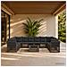 Set Divano da Giardino 11 pz Grigio polyrattan - Foto miniatura 2