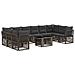 Set Divano da Giardino 11 pz Grigio polyrattan - Foto miniatura 1