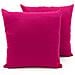 Coppia Cuscini Arredo Imbottiti Tessuto Ottoman In Tinta Unita Colore Fucsia 30 60x60 Fuxia 30 - Foto miniatura 3