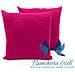 Coppia Cuscini Arredo Imbottiti Tessuto Ottoman In Tinta Unita Colore Fucsia 30 60x60 Fuxia 30 - Foto miniatura 2