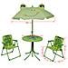 Set da Bistrot da Giardino per Bambini con Ombrellone Verde - Foto miniatura 6