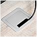 Blocco Multipresa A Scomparsa Da Incasso Nella Scrivania, Ciabatta Multipresa (spina Eu Tipo F, Usb E Hdmi), 145x130mm, Grigio Metallizzato - Foto miniatura 3