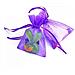 100 Pcs Organza Regalo Dei Monili Borse Da Sposa Sacchetti 7 Cm 9 Cm Perfetto Per Matrimonio Natale Compleanno Anniversario. (purpel)  - Foto miniatura 2