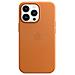 Cover per cellulare - con MagSafe - pelle - marrone dorato - Foto miniatura 3