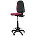 T04cp Sgabello Ergonomico, Altezza Regolabile E Anello Poggiapiedi Granata - Foto miniatura 2