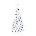 Set Albero Natale Artificiale a Metà LED Palline Bianco 180cm - Foto miniatura 1