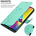 Cadorabo Custodia Compatibile Con Samsung Galaxy M21 / M30s In Turchese Fiore - Coperchio Protettivo In Design Floreale Con Chiusura Magnetica, Funzione Stand E Slot Per Carte - Foto miniatura 5