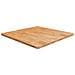 Piano Tavolo Quadrato Marrone Chiaro 80x80x2,5 Rovere Trattato - Foto miniatura 1