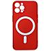 Cover Magsafe Per Iphone 12 Pro Max Soft-touch Bordi Rialzati Anti-shock Rossa - Foto miniatura 1