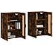 Armadietti A Parete 2 Pz Rovere Fumo In Legno Multistrato - Foto miniatura 3
