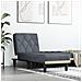 Chaise Longue In Velluto Grigio Scuro - Foto miniatura 1