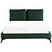 Letto Velluto Melle 160 X 200 Cm Verde Smeraldo - Foto miniatura 3