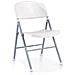 Sedia Bianca Pieghevole Da Esterno In Acciaio E Polipropilene Mara - Foto miniatura 1
