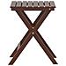 Tavolino Laterale Pieghevole Marrone Legno Massello Di Pioppo - Foto miniatura 4