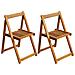 Sedie Da Giardino Pieghevoli 2 Pz In Legno Massello D'acacia - Foto miniatura 2