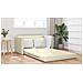 Divano Letto a Pavimento 2-in-1 Crema 124x71x78 cm Pelle Sintetica - Foto miniatura 4