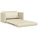 Divano Letto a Pavimento 2-in-1 Crema 124x71x78 cm Pelle Sintetica - Foto miniatura 5