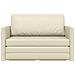 Divano Letto a Pavimento 2-in-1 Crema 124x71x78 cm Pelle Sintetica - Foto miniatura 6