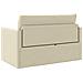 Divano Letto a Pavimento 2-in-1 Crema 124x71x78 cm Pelle Sintetica - Foto miniatura 8