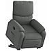Poltrona Alzapersona Reclinabile Grigio Scuro in Tessuto - Foto miniatura 3