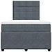 Giroletto a Molle con Materasso Grigio Scuro 120x190 cm Velluto - Foto miniatura 4