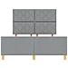 Struttura Letto Grigio Chiaro 140x200 cm Tessuto - Foto miniatura 8