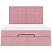 Struttura Letto Pouf con Materassi Rosa 140x200 cm in Velluto - Foto miniatura 8