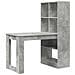 Scrivania Grigio cemento 122 x 67 x 145 cm Legno multistrato - Foto miniatura 1
