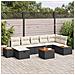Set Divano da Giardino 8 pcs Nero 55 x 62 x 69 cm Poly Rattan - Foto miniatura 2